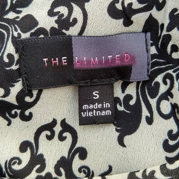 The Limited Women's Tunic Blouse Size Small Gray Black 3/4 Sleeve Round Neck New - Picture 4 of 6